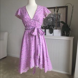 Marc Jacobs lavender dress with flutter sleeves
